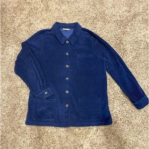 'appleseed's' brand navy chunky corduroy button-down jacket